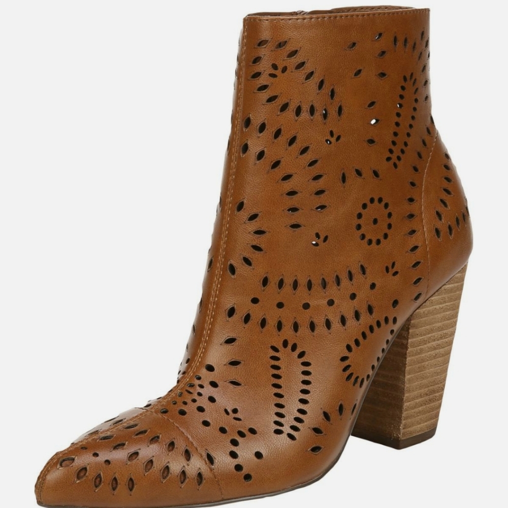 Carlos by Carlos Santana Womens Taryn Leather Block Heel Boot Shoes 9.5 ■■NEW■■ - Picture 2 of 6